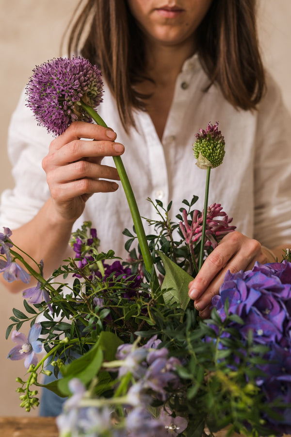 Taller de arreglos florales en jarrón
